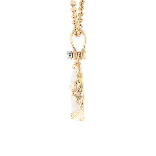 Gold Quartz Freeform Pendant  (G2)