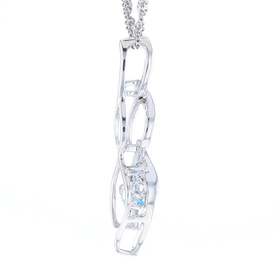 Floating Topaz Twisted Pendant