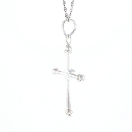 Silver Peridot Cross