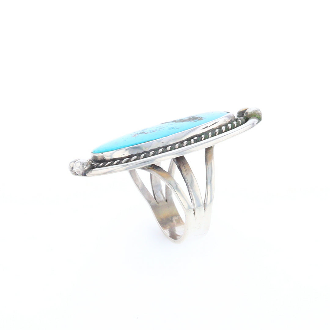 Long Oval Turquoise Ring