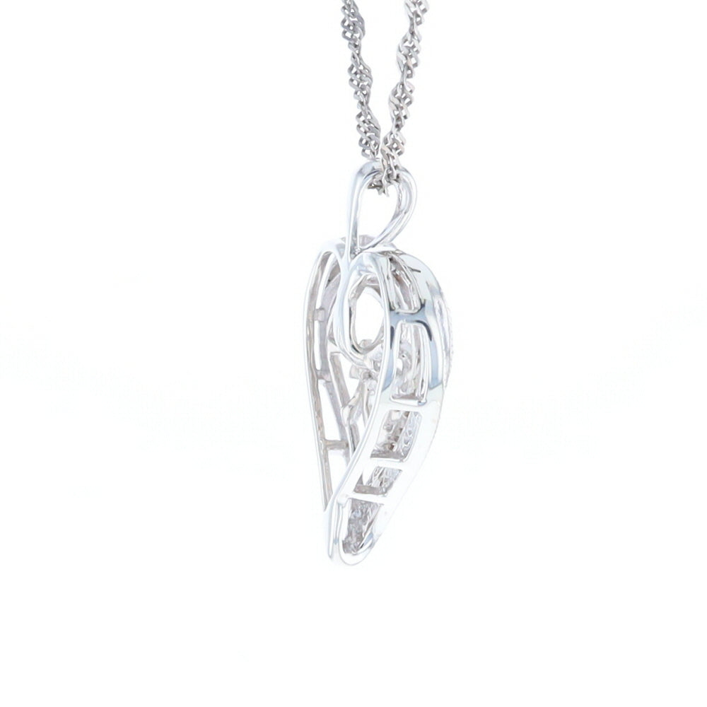 "MOM" Diamond Heart Pendant