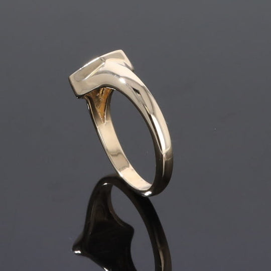Opal Rings Diamond Shape Inlaid Design
