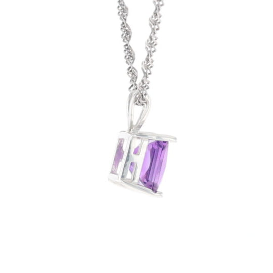Amethyst Solitaire Pendant