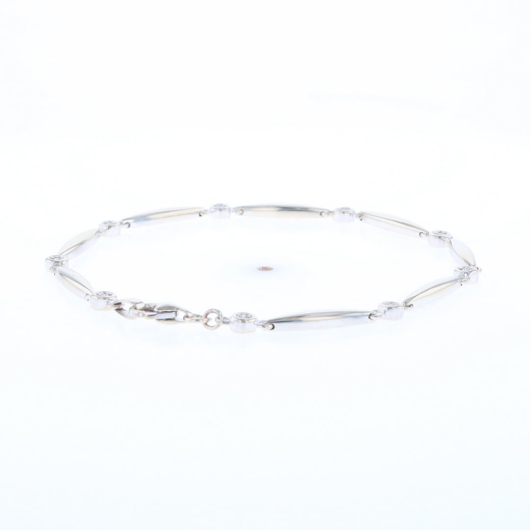 Elongated Link Diamond Bracelet