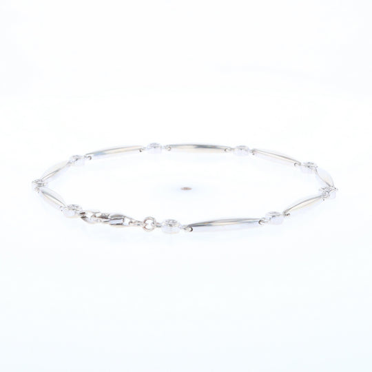 Elongated Link Diamond Bracelet