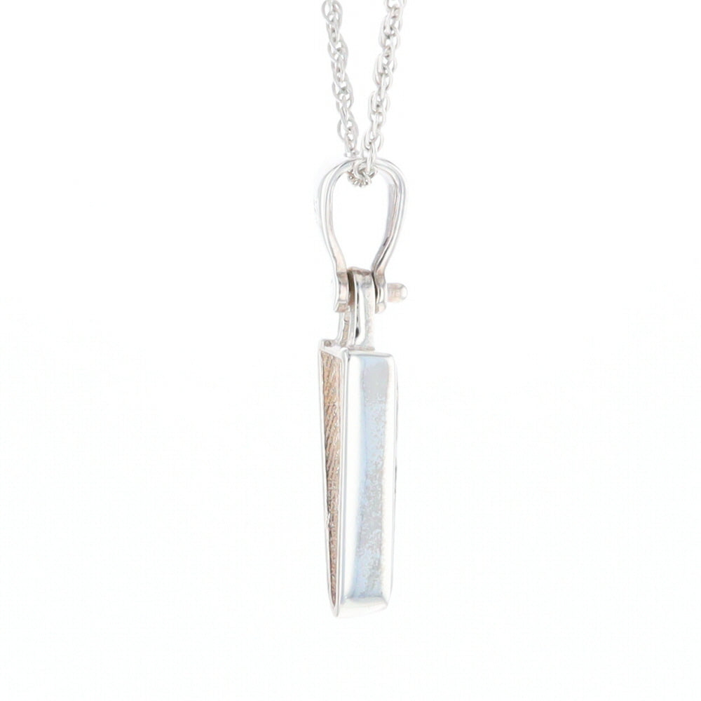 Gold Quartz Upside Down Triangle Pendant