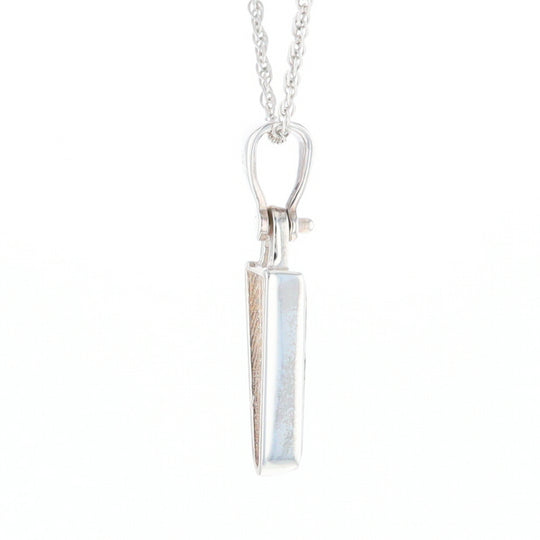 Gold Quartz Upside Down Triangle Pendant