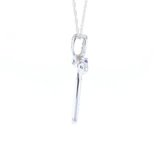 Tanzanite Cross Necklace