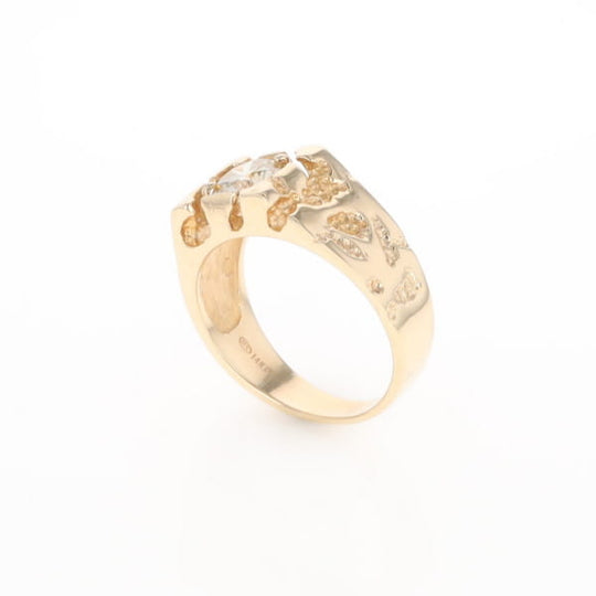 Men's Faux Nugget Style Diamond Ring