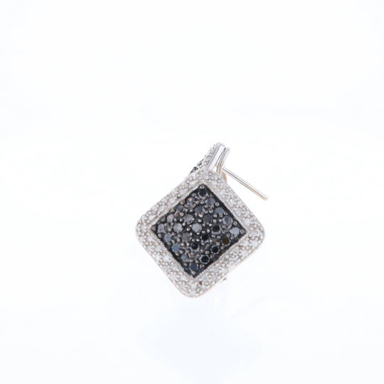 Pavé Black and White Diamond Earrings