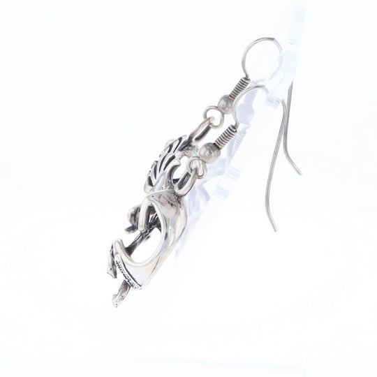 Silver Kokopelli Dangle Earrings