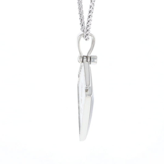 Pietersite Kite Shaped Inlaid Pendant with 0.19ctw Diamonds