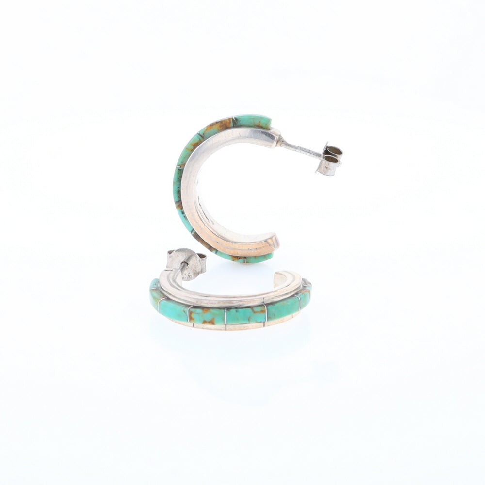 Turquoise Semi-Hoop Earrings