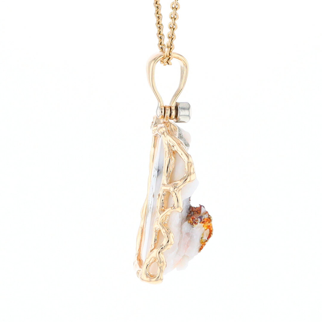 Gold Quartz Freeform Pendant (G3)