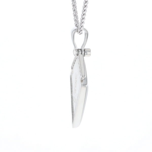 Onyx Kite Design Inlay .19Ctw Diamond Pendant