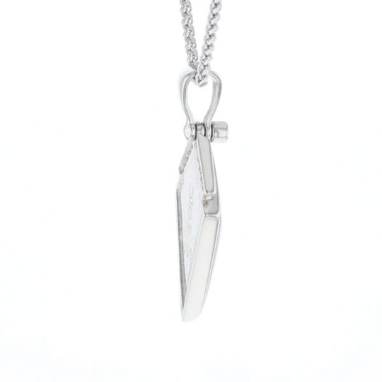 Onyx Kite Design Inlay .19Ctw Diamond Pendant