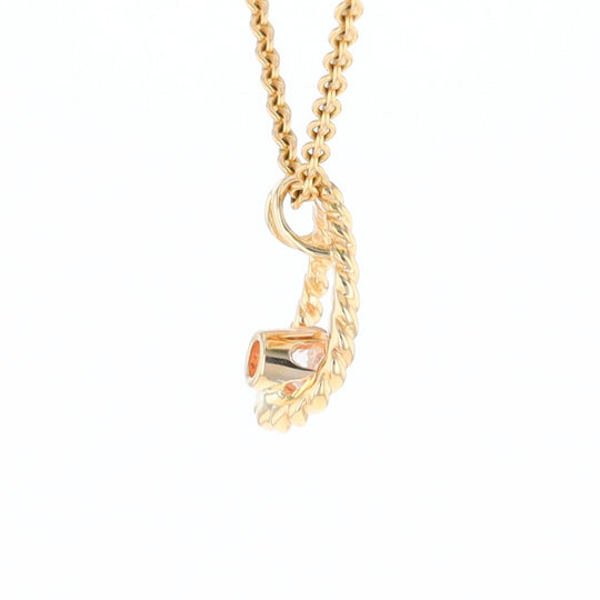 Solitaire Diamond Pear-shaped Rope Pendant