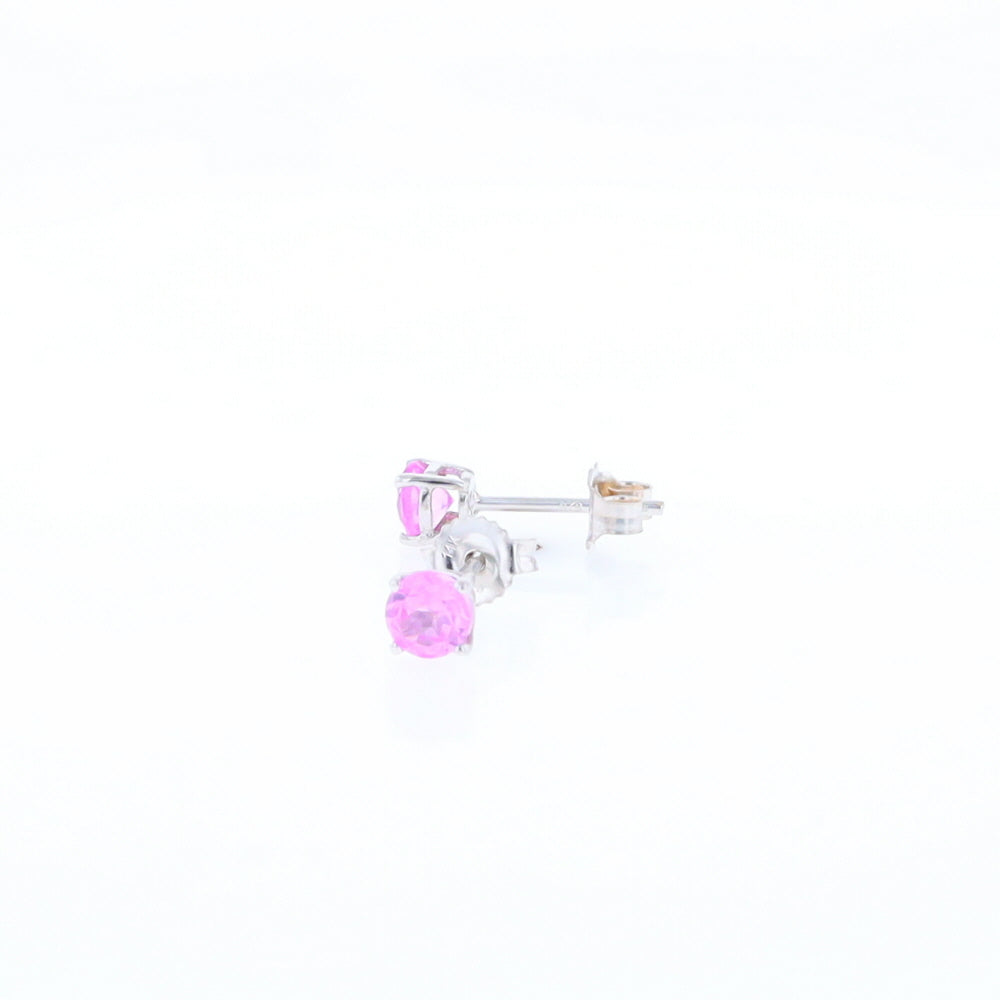 Pink Sapphire Stud Earrings