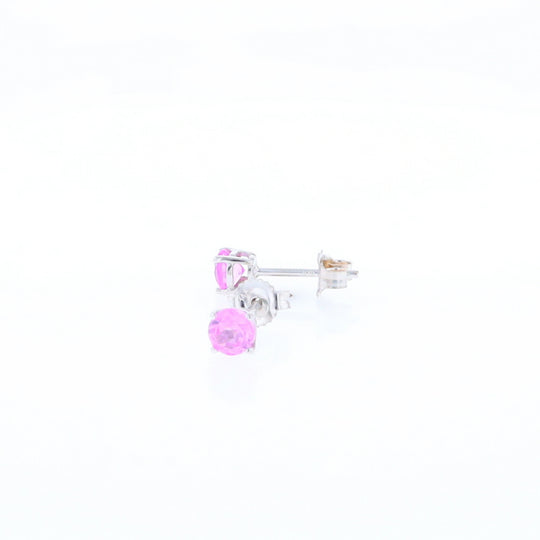 Pink Sapphire Stud Earrings