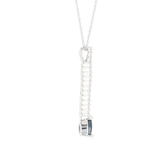 Pear Blue Sapphire Drop Pendant