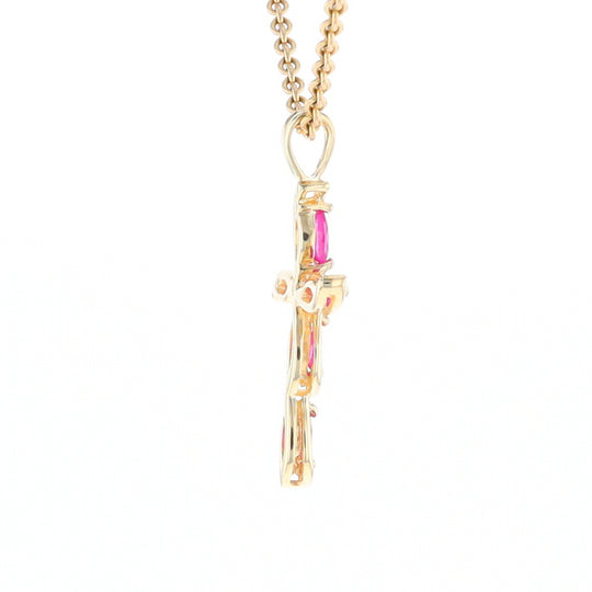 Marquise Ruby Cross