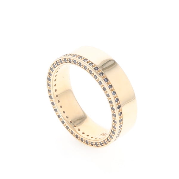 Men's Blue Sapphire Wedding Band Contemporary Design