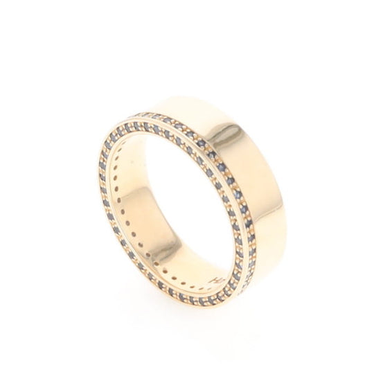 Men's Blue Sapphire Wedding Band Contemporary Design