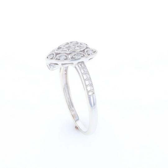 Open Heart Filigree Ring