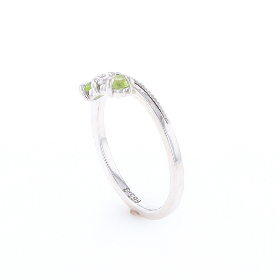 Peridot & Diamond Mother's Ring