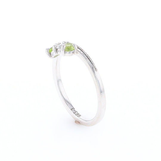 Peridot & Diamond Mother's Ring