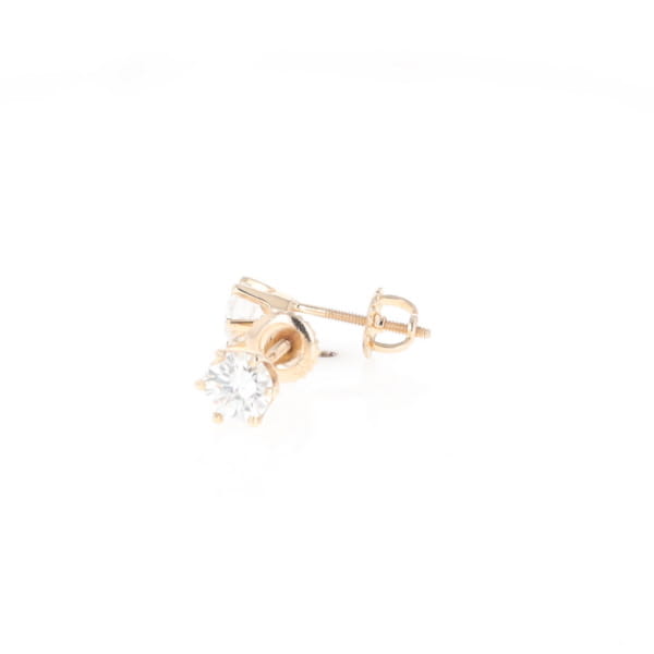 1.1ct 6-Prong Round Diamond Solitaire Studs