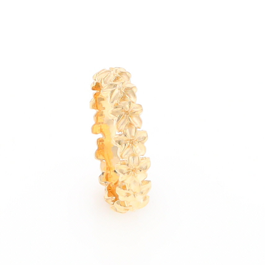 Gold Flower Eternity Ring