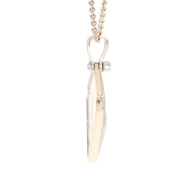 Meteorite Kite Shape Inlaid Pendant with 0.19ctw Diamonds