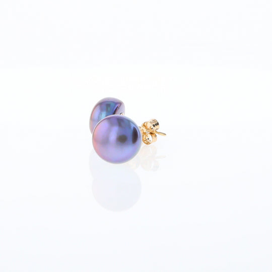 Tahitian Grey Pearl Studs