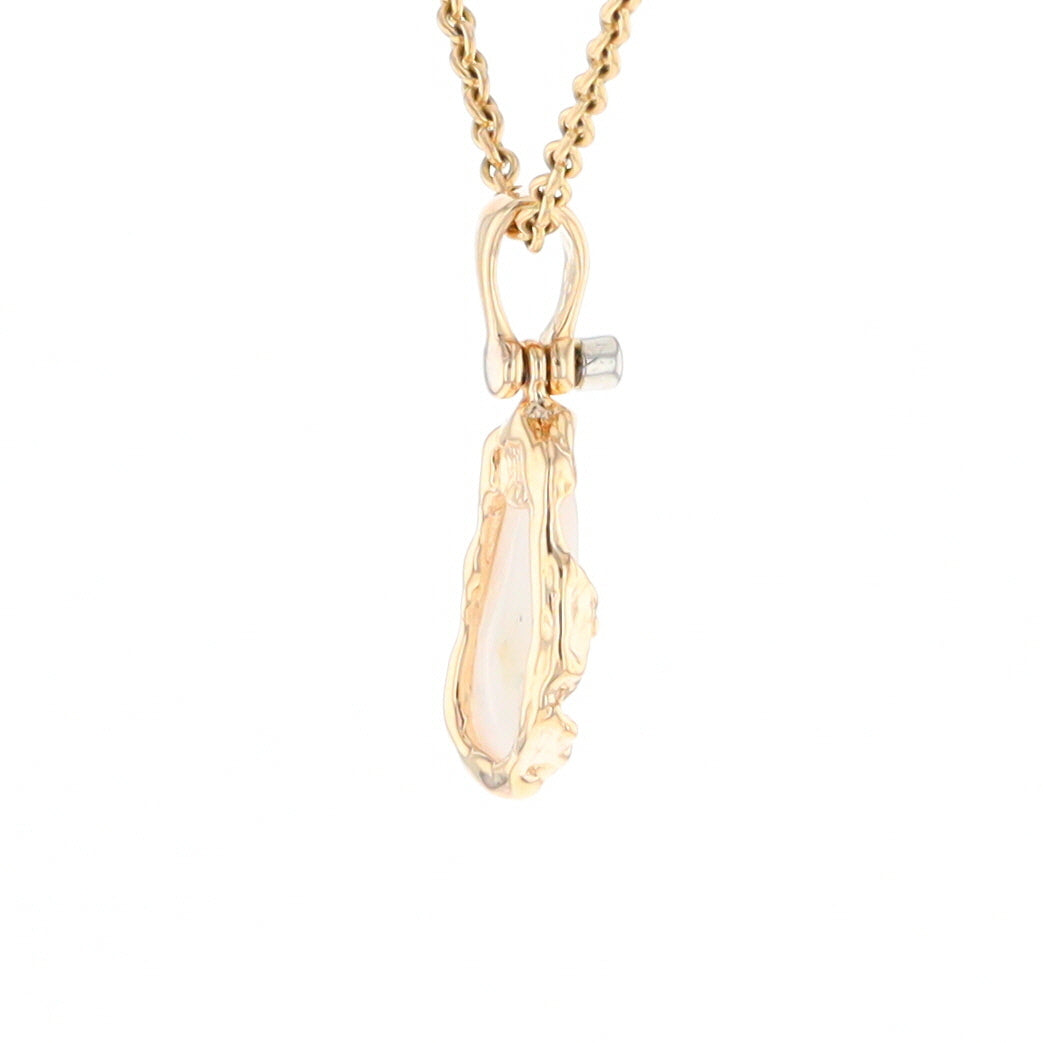 Gold Quartz Freeform Pendant (G2)