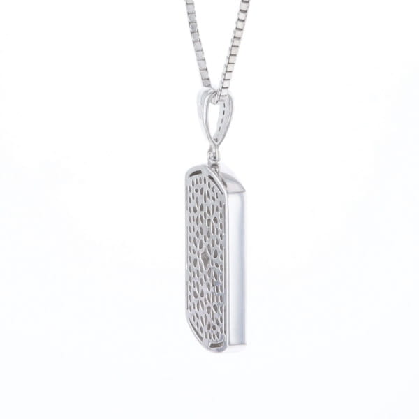 Cubic Zirconia Dog Tag Necklace