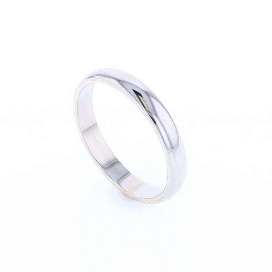 Standard Fit White Gold Wedding Band