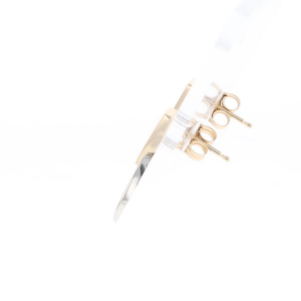 Gold Quartz Rectangle Inlaid Knocker Earrings - G2