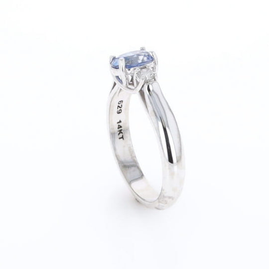 Ceylon Sapphire Three-Stone Trellis Ring