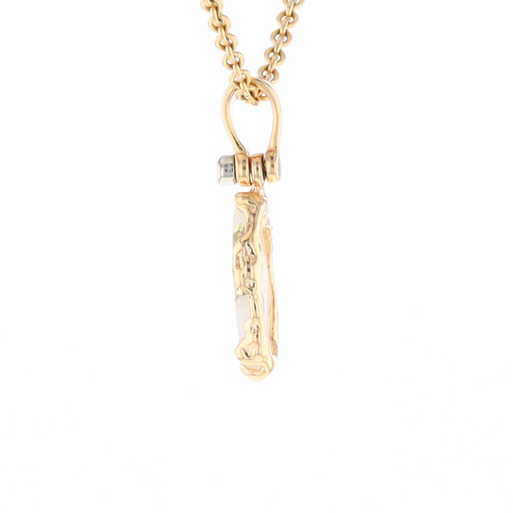 Gold Quartz Freeform Pendant (G2)