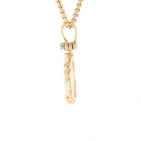 Gold Quartz Freeform Pendant (G2)