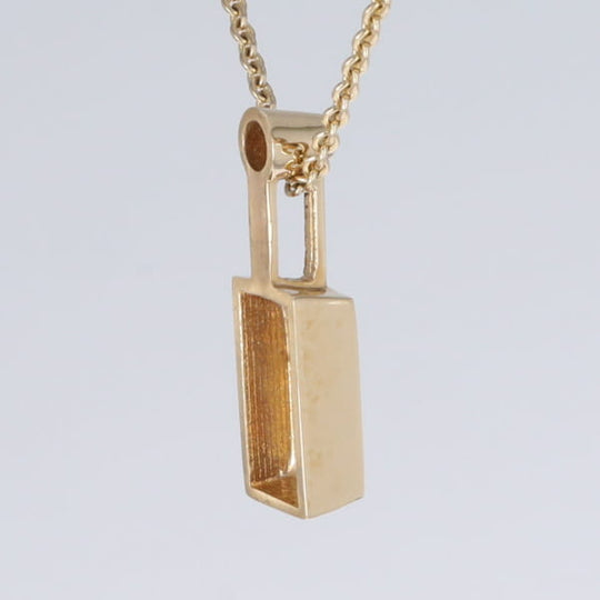 Opal Pendant Rectangle Inlaid Design with .04ctw Round Diamond