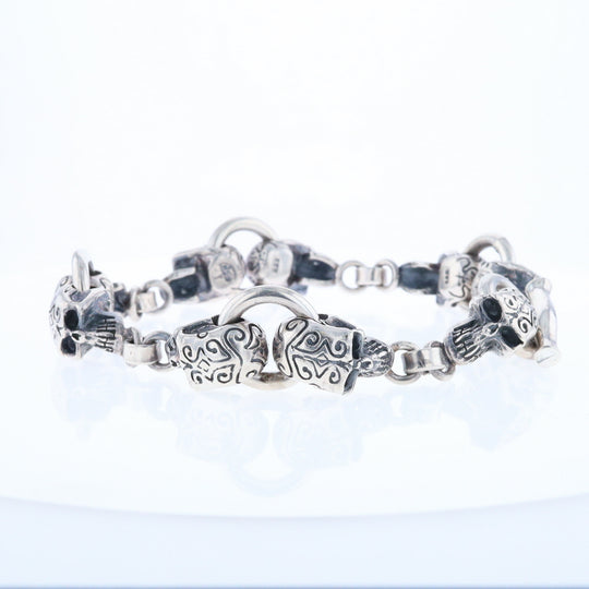 Silver Skull Bracelet