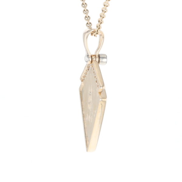 Sugilite Kite Shape Inlaid Pendant with 0.19ctw Diamonds