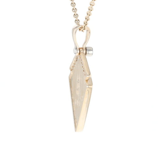 Sugilite Kite Shape Inlaid Pendant with 0.19ctw Diamonds