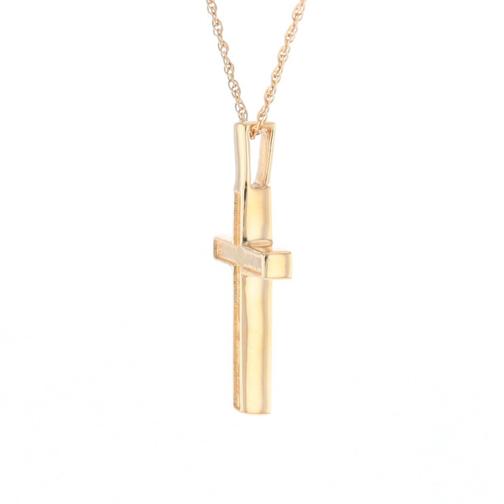 Three Section Gold Quartz Cross - G2