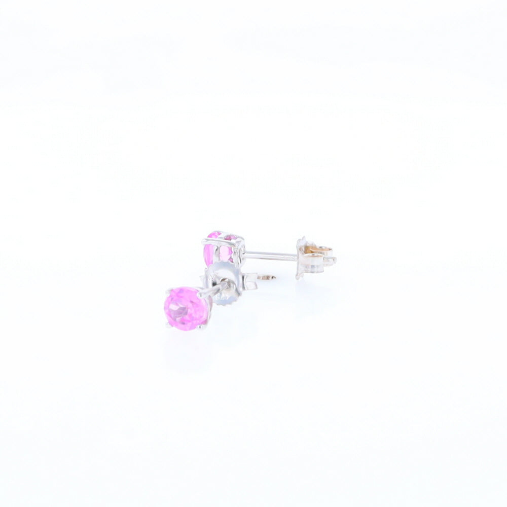 Pink Sapphire Stud Earrings