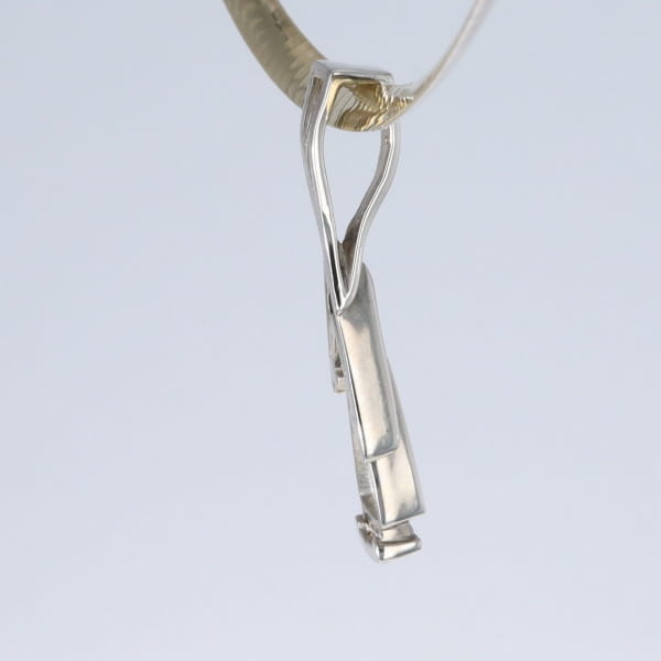 Opal Pendant Triangle Inlaid Design with .06ctw Round Diamonds