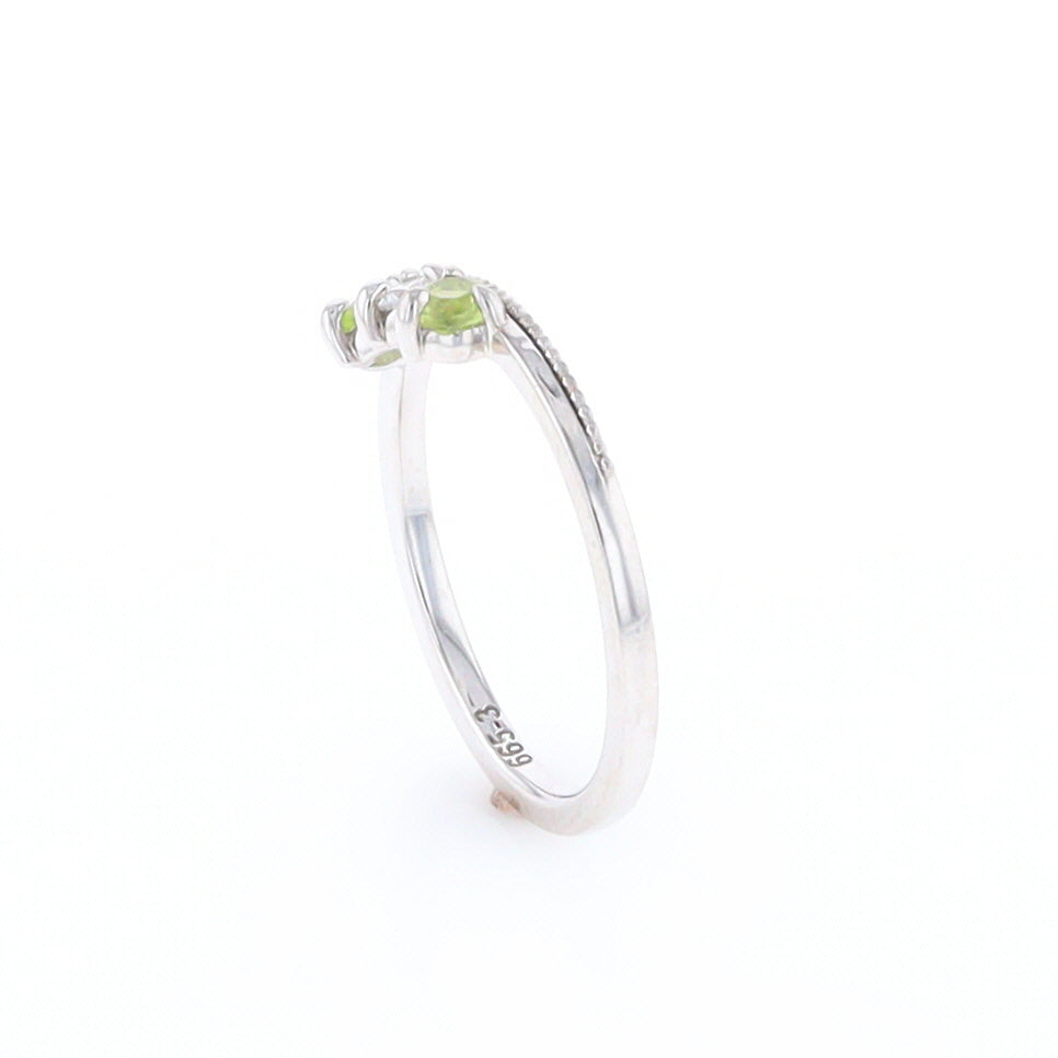 Peridot & Diamond Mother's Ring