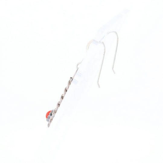 Native American Tear Drop Twist Coral Earrings